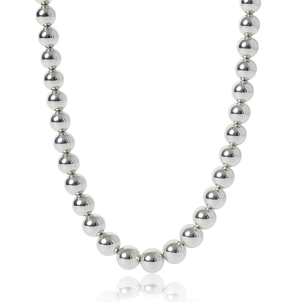 Tiffany & Co. Sterling Silver HardWear Graduating Ball Necklace